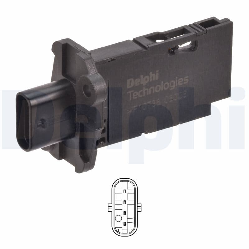 DELPHI Merač hmotnosti vzduchu AF10738-12B1 1