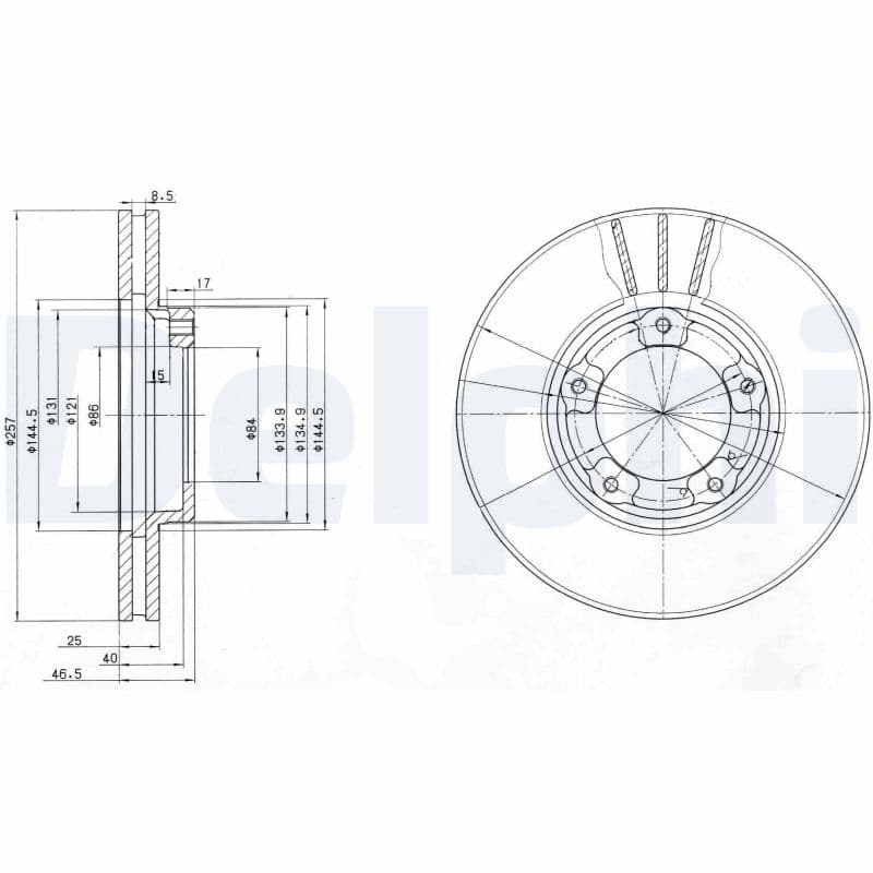 DELPHI Brzdový kotúč BG2423 1