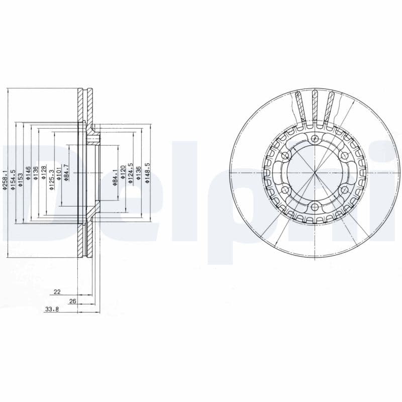 DELPHI Brzdový kotúč BG2513 1