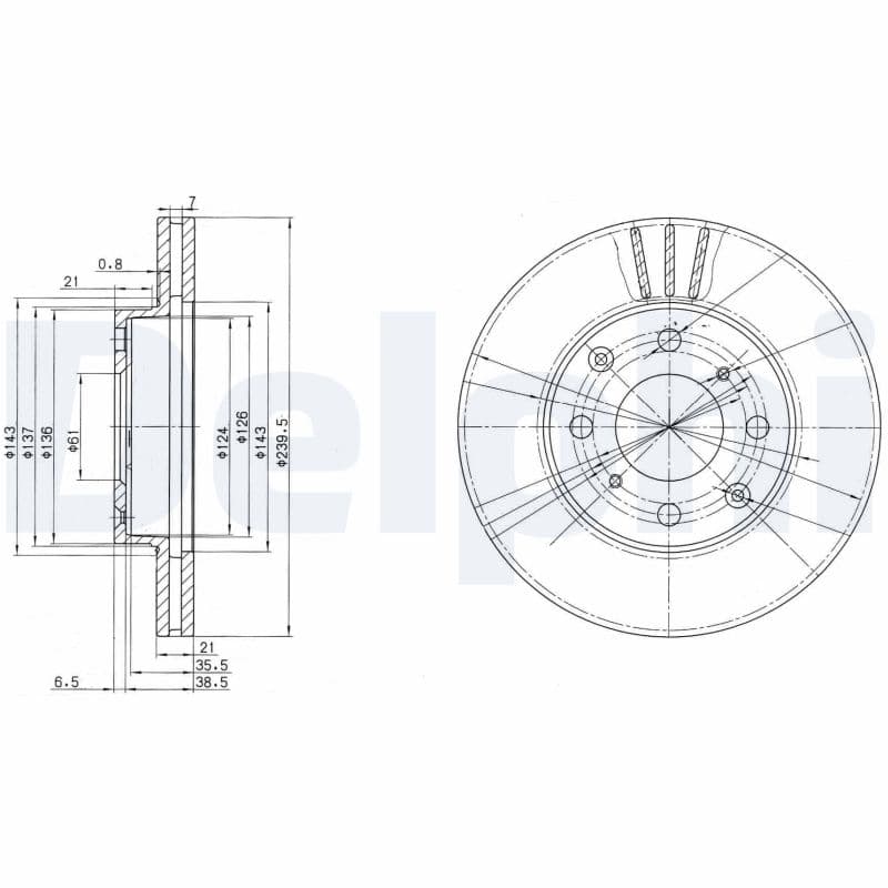 DELPHI Brzdový kotúč BG2673 1
