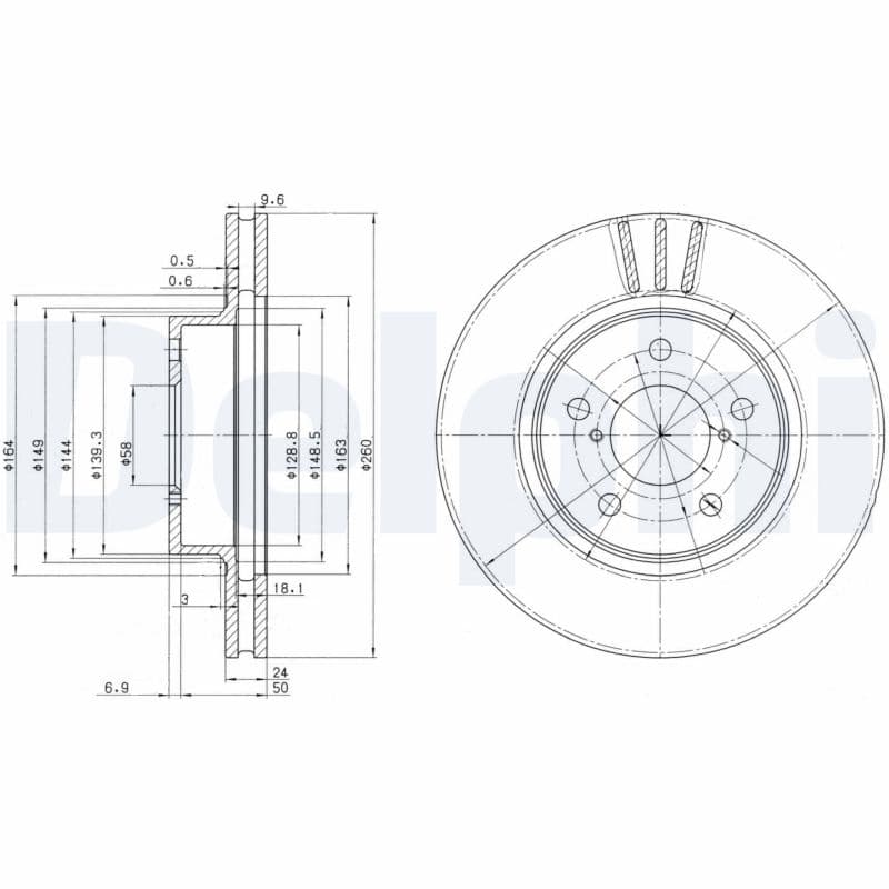 DELPHI Brzdový kotúč BG2767 1