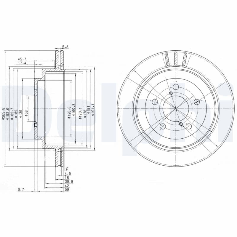 DELPHI Brzdový kotúč BG3154 1