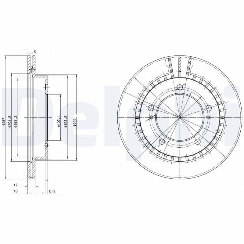 DELPHI Brzdový kotúč BG3158 1
