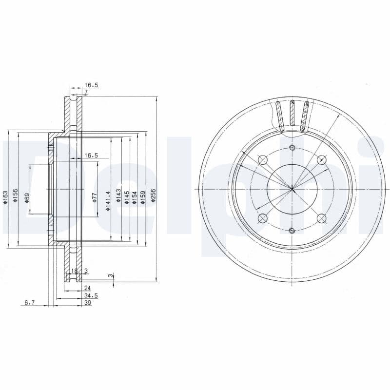 DELPHI Brzdový kotúč BG3202 1