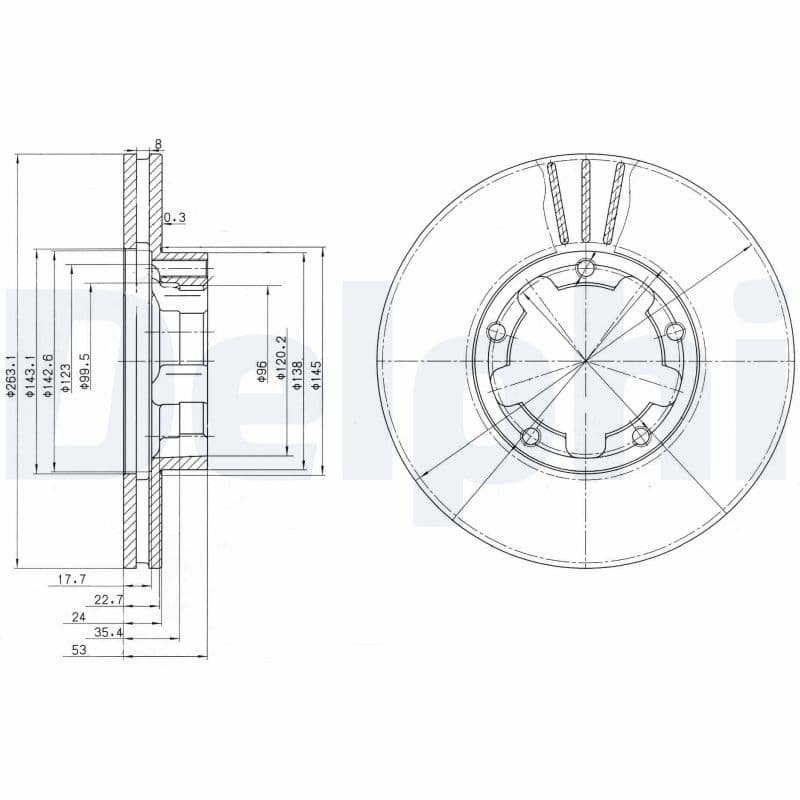 DELPHI Brzdový kotúč BG3245 1