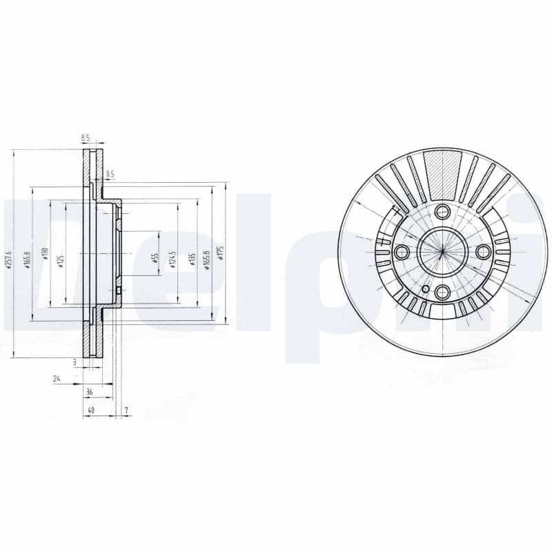 DELPHI Brzdový kotúč BG3509 1