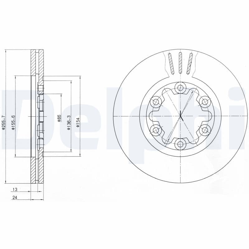 DELPHI Brzdový kotúč BG3559 1