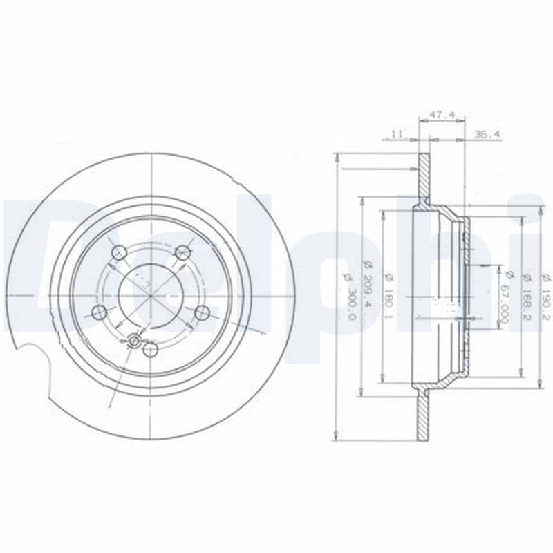 DELPHI Brzdový kotúč BG3725 1