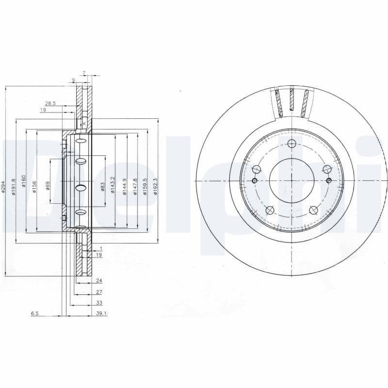 DELPHI Brzdový kotúč BG4038C 1
