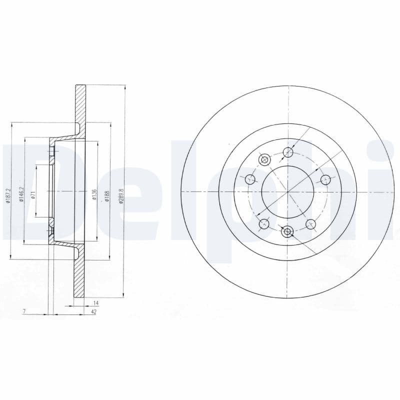 DELPHI Brzdový kotúč BG4085 1