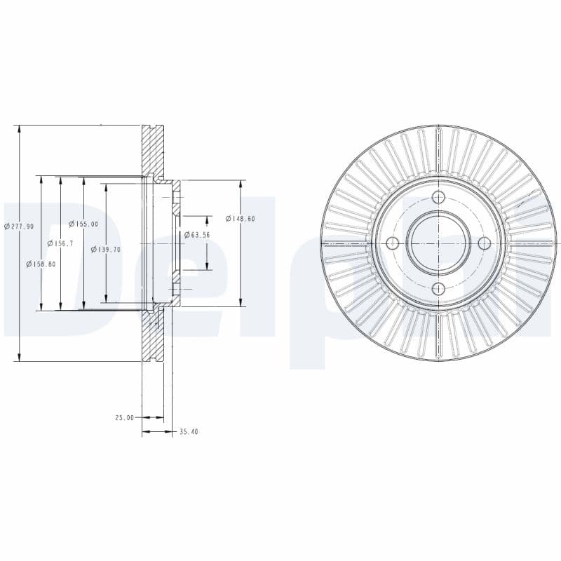 DELPHI Brzdový kotúč BG4117 1