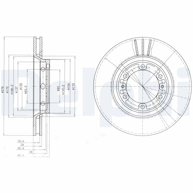 DELPHI Brzdový kotúč BG4132 1