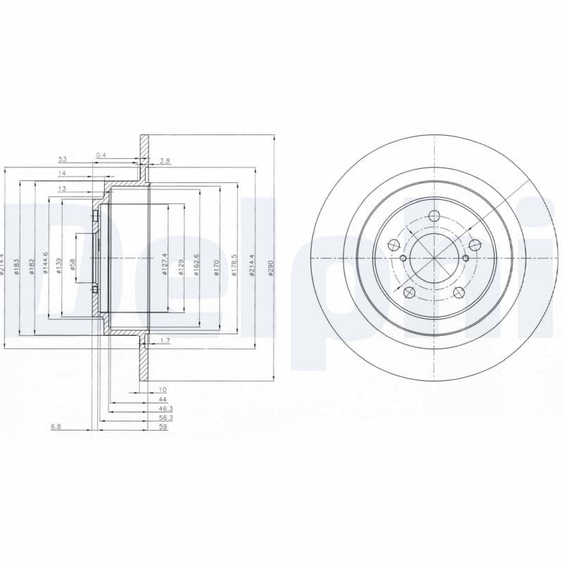 DELPHI Brzdový kotúč BG4154 1