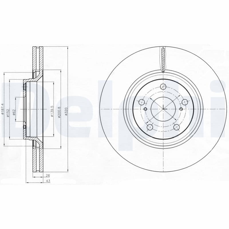 DELPHI Brzdový kotúč BG4235 1