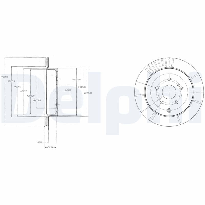 DELPHI Brzdový kotúč BG4329 1