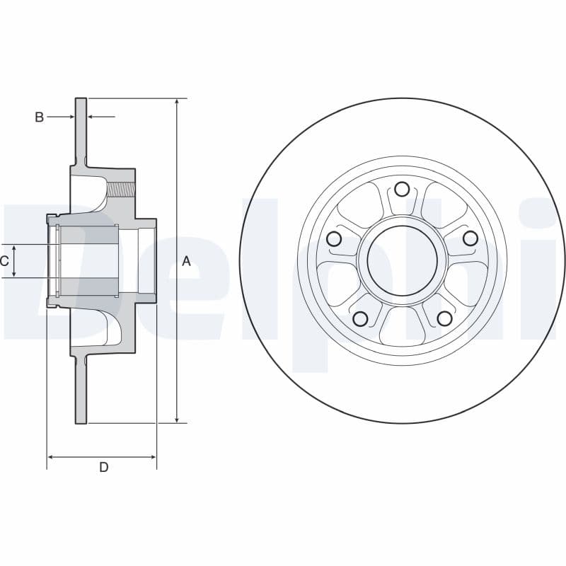 DELPHI Brzdový kotúč BG9230RSC 1