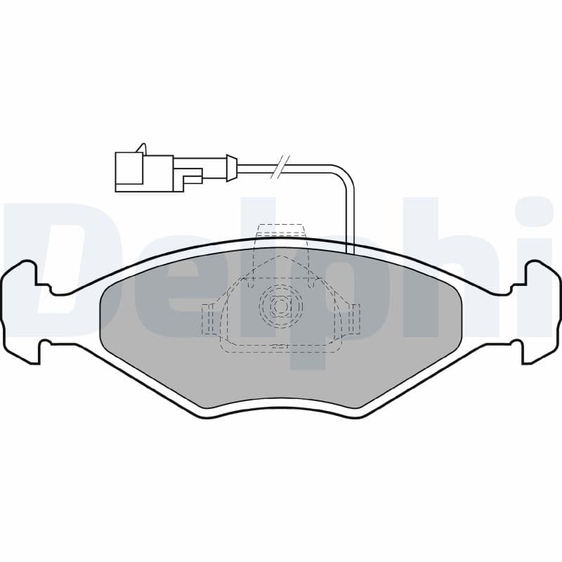 DELPHI Sada brzdových platničiek kotúčovej brzdy LP1415 1