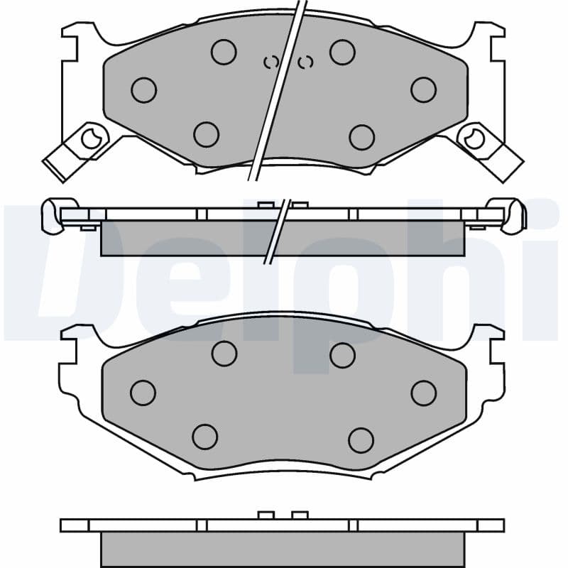 DELPHI Sada brzdových platničiek kotúčovej brzdy LP891 1