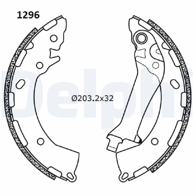 DELPHI Sada brzdových čeľustí LS2180 1