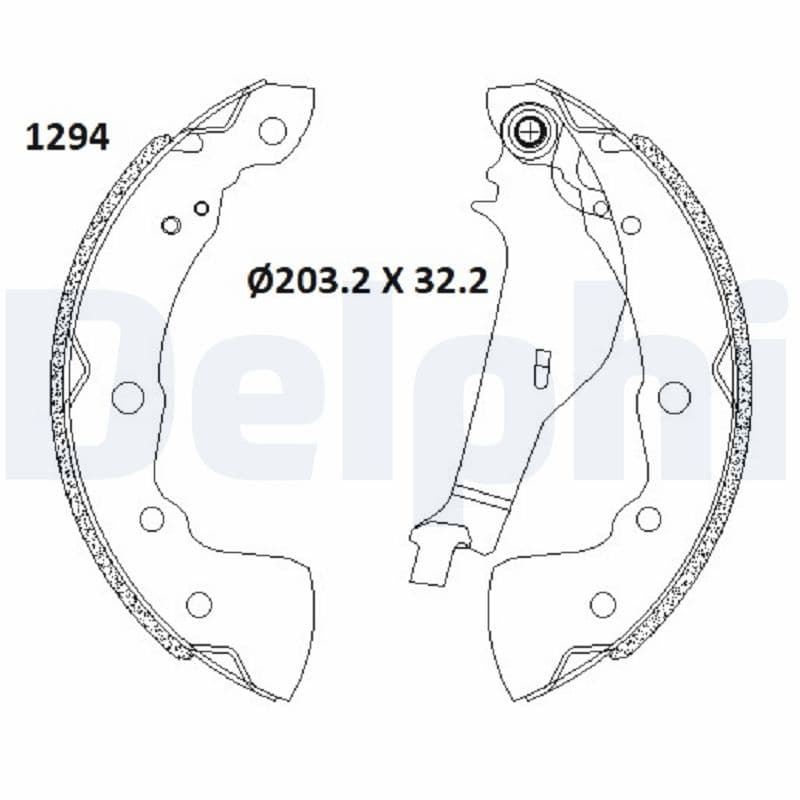 DELPHI Sada brzdových čeľustí LS2181 1