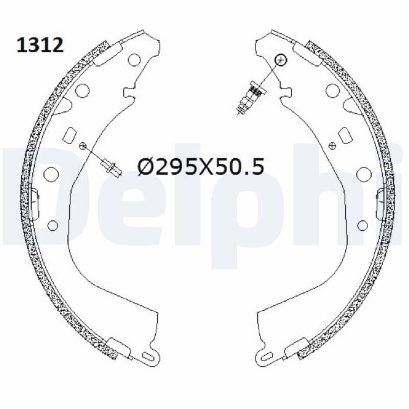 DELPHI Sada brzdových čeľustí LS2187 1