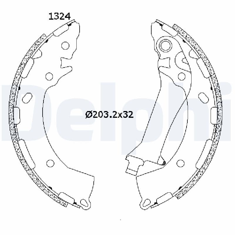 DELPHI Sada brzdových čeľustí LS2200 1