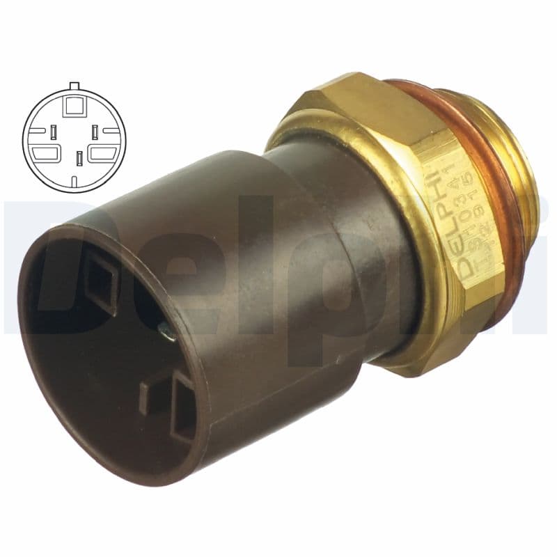DELPHI Teplotný spínač ventilátora chladenia TS10341 1