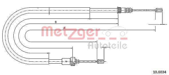METZGER Ťažné lanko parkovacej brzdy 106034 1
