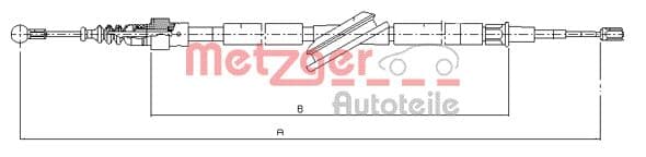 METZGER Ťažné lanko parkovacej brzdy 10.7506 1