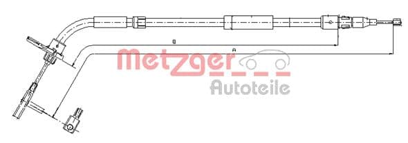 METZGER Ťažné lanko parkovacej brzdy 10.9334 1