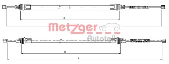 METZGER Ťažné lanko parkovacej brzdy 109336 1