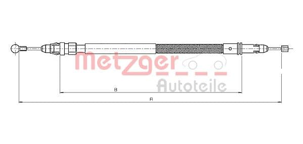 METZGER Ťažné lanko parkovacej brzdy 12.0744 1