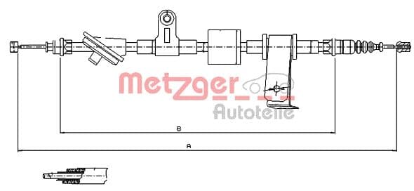 METZGER Ťažné lanko parkovacej brzdy 12.0101 1