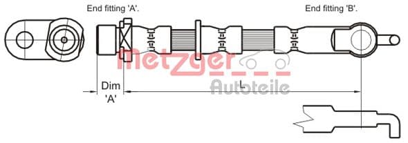 METZGER Brzdová hadica 4110007 1