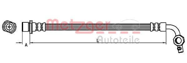METZGER Brzdová hadica 4110100 1