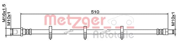 METZGER Brzdová hadica 4111486 1