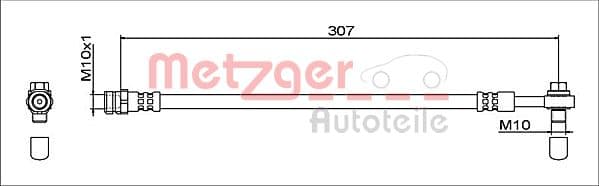 METZGER Brzdová hadica 4112041 1
