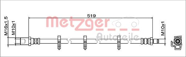 METZGER Brzdová hadica 4112047 1