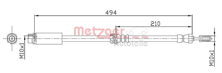METZGER Brzdová hadica 4112313 1