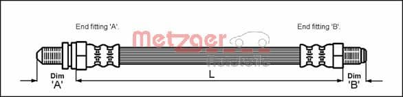 METZGER Brzdová hadica 4112518 1