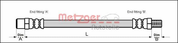 METZGER Brzdová hadica 4114671 1