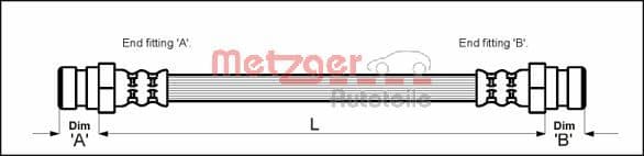 METZGER Brzdová hadica 4113287 1