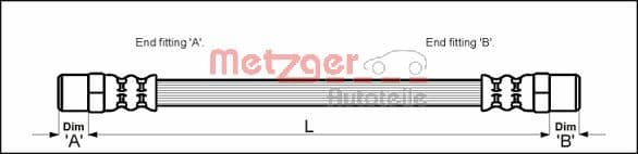 METZGER Brzdová hadica 4112309 1