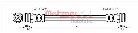 METZGER Brzdová hadica 4111018 1