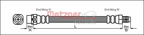 METZGER Brzdová hadica 4110054 1