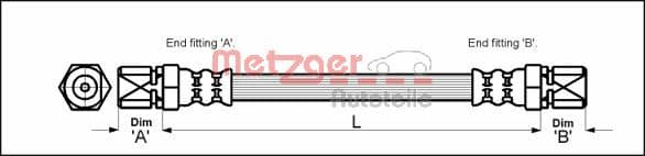 METZGER Brzdová hadica 4111353 1