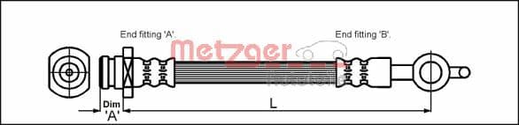 METZGER Brzdová hadica 4112832 1