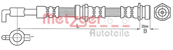 METZGER Brzdová hadica 4114057 1