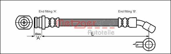 METZGER Brzdová hadica 4110072 1