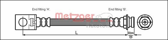 METZGER Brzdová hadica 4113524 1